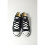 A pair of Converse All Stars, black canvas, UK 9
