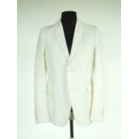 A Gucci jacket, white, half-lined in Airtex style fabric, Italian size 50R, 100% cotton