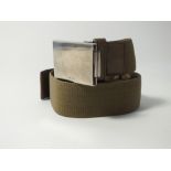 A Prada brown elastic belt, size 36