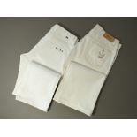 Two Gucci jeans, white, Italian size 50