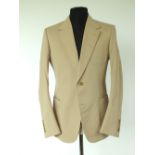 A Gucci jacket, beige, patch pocket, top stitching detailing, single vent, contrast floral lining,