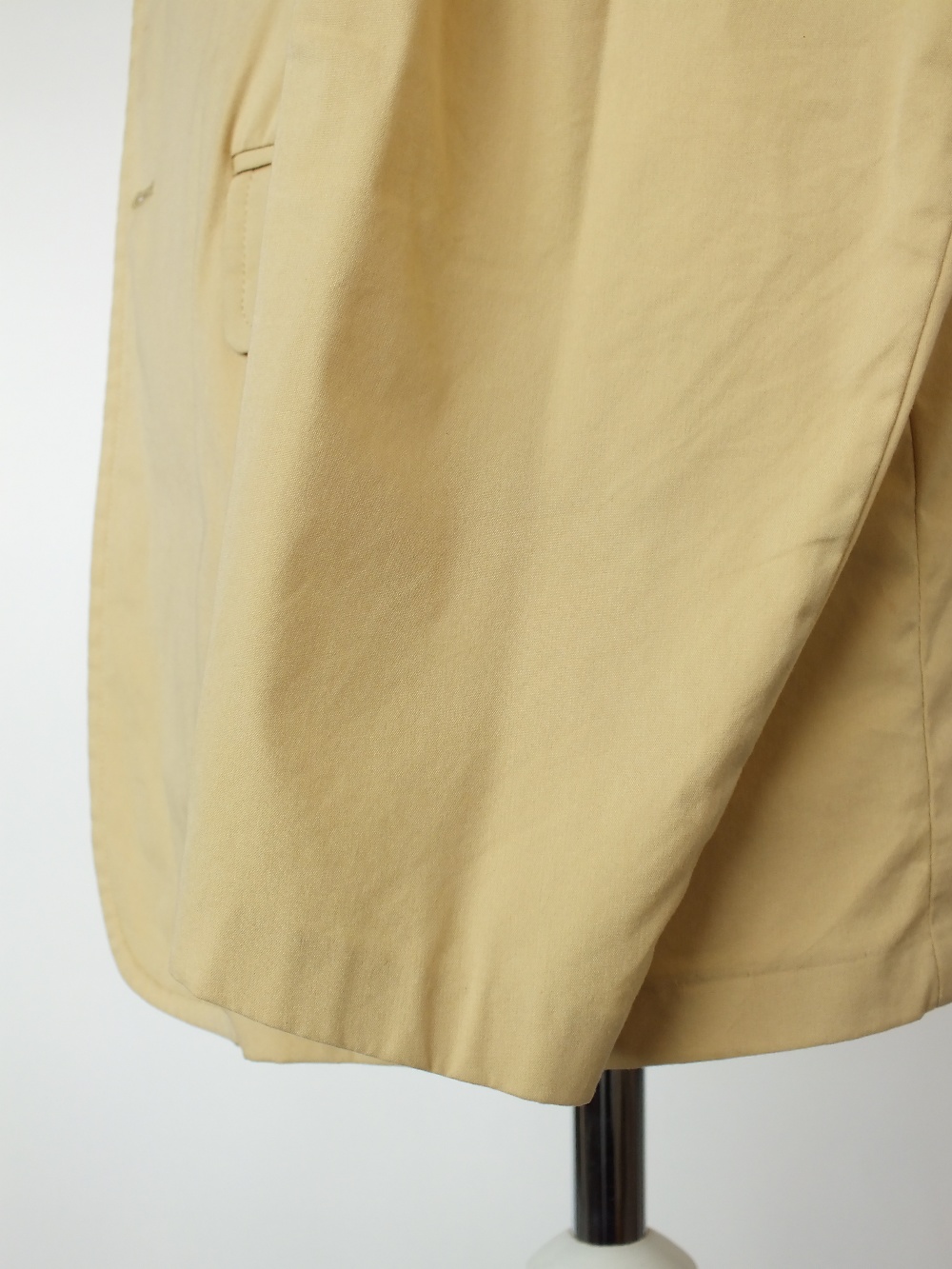 A Prada suit, sand, jacket unlined, 78% cotton, 5% spandex, 17% nylon, flat front to trousers, - Image 5 of 6
