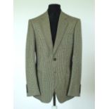 A Gucci jacket, brown dogs tooth check, double vent, lined, patch pockets, Italian size 50R, 90%