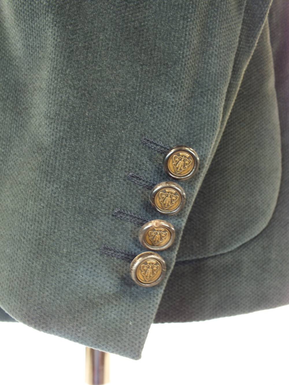 A Gucci jacket, dark blue/grey, self patterned velveteen, patch pockets, single vent, Gucci - Image 5 of 5