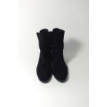 A pair of All Saints boots, black suede, with strap and buckle detail, EU 42