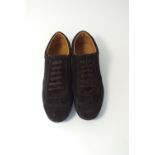 A pair of Charles Tyrwhitt trainers, dark brown suede, UK 9