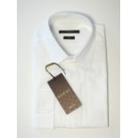 A Gucci dress shirt, white, slim fit, with tags, 16.5'' collar