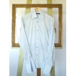 A Gucci shirt, pale blue, double cuff, 15.5'' collar