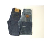 Two pairs of D&G jeans, blue, size 34