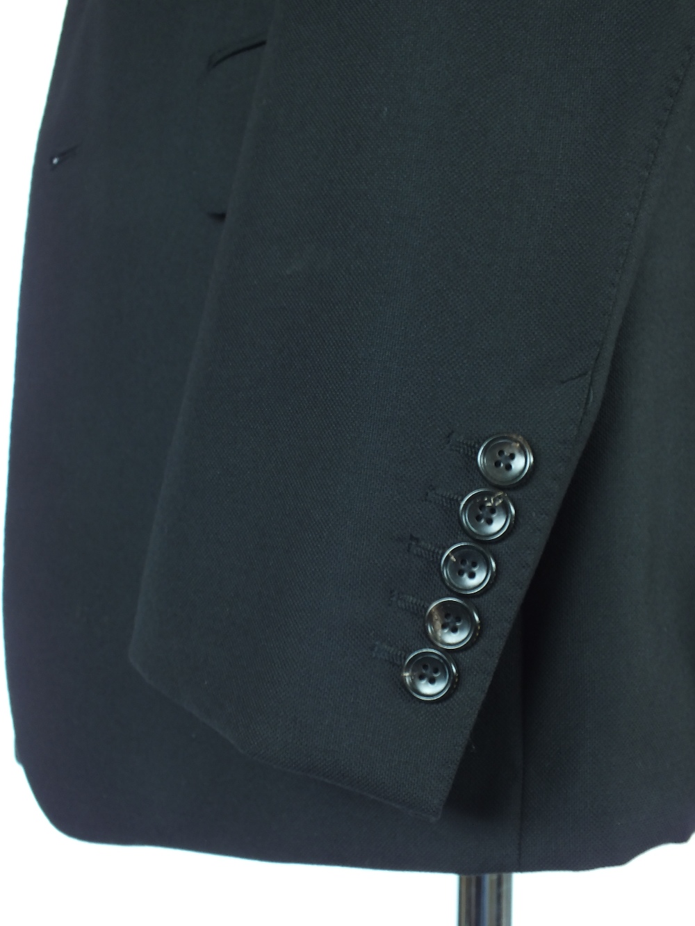 A Gucci dinner jacket, black, part velvet collar, double vented, lined, Italian size 50R, 100% wool - Image 6 of 6