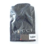 A Gucci shirt, black, slim fit, with tags, 16'' collar