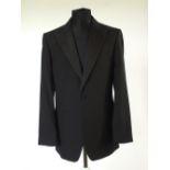 A Charles Tyrwhitt dinner suit, satin twill lower lapel, satin twill detailing, flat front to