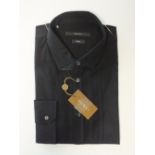 A Gucci shirt, black, skinny fit, pin tuck detail to front and collar, 16'' collar