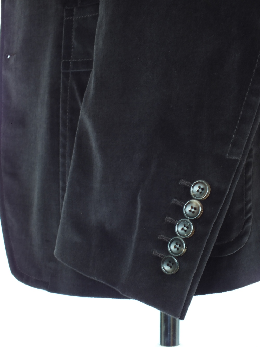 A Gucci jacket, grey, patch pockets with inverted pleat detail, belt waist detail to the back, lined - Image 6 of 8