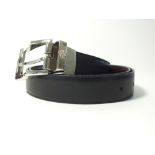A Versace reversible black and brown belt