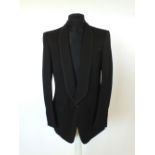 A Gucci dinner jacket, black, twill edging detailing to lapel, double vent, Italian size 50R, 100%