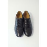 A pair of Charles Tyrwhitt, work trainer, black leather, UK 9