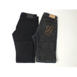 Two pairs of Gucci jeans, black, Italian size 50