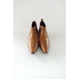 A pair of Bertie tan leather ankle boots, UK size 9