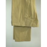 A pair of Gucci trousers, sand, 60% silk, 40% bamboo, flat front, Italian size 50R