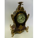 A French gilt-metal mounted Boule-style mantel clock,