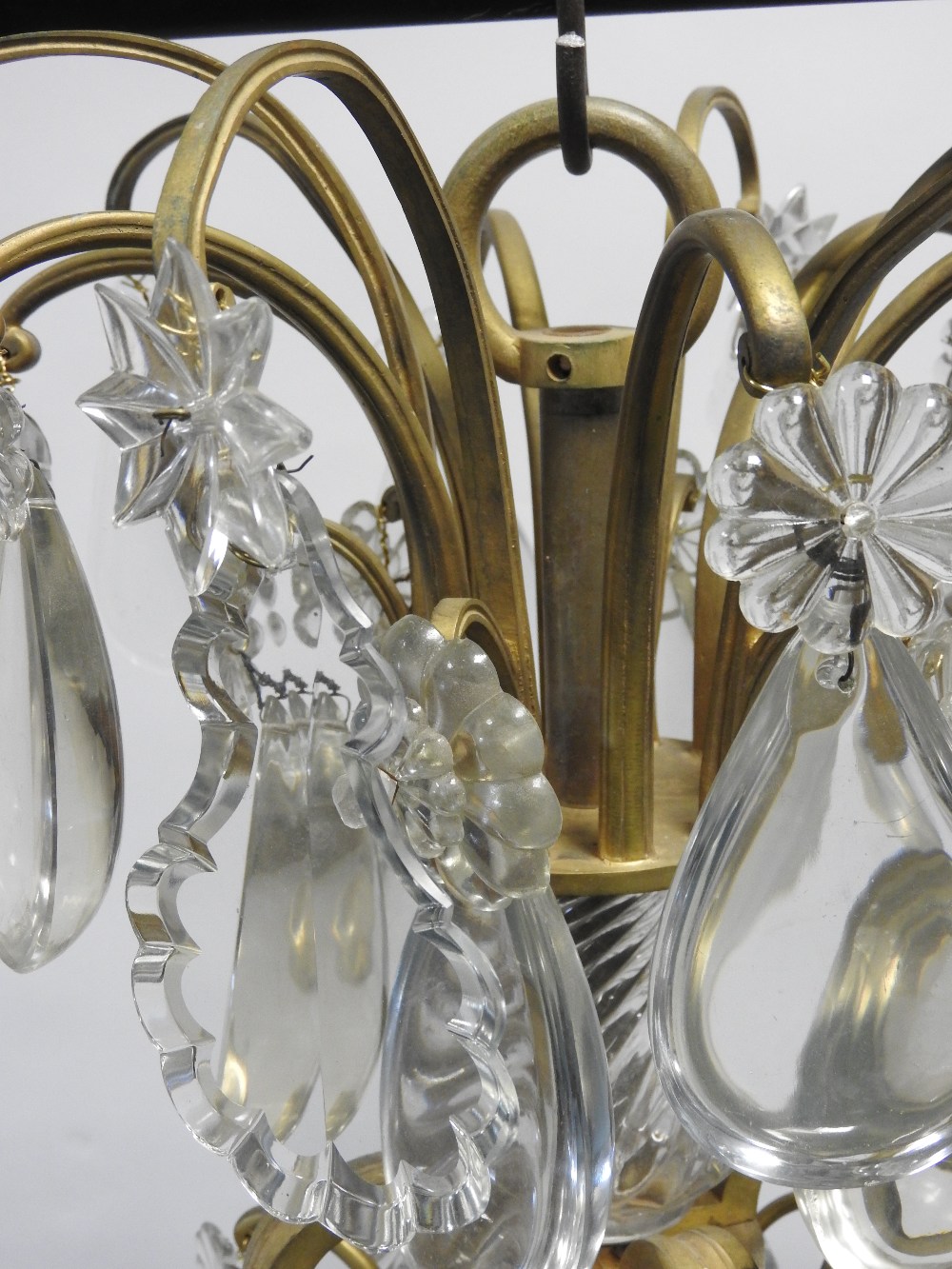 A 19th century French Ormolu and cut glass Louis XVI style twelve branch chandelier hung - Image 8 of 8