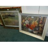 Signed modern hunting print, title Warwickshire Beagles on Meon Hill, no.