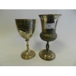 A silver presentation goblet,