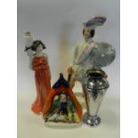 A Minton advertising collection figure titled 'The lady with the vase', a limited edition of 250,