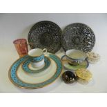 Two Coalbrookdale pierced fruit dishes,