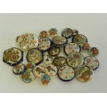 A collection of Satsuma pottery buttons