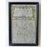 A framed map of the road from London to Shrewsbury