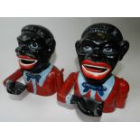 Two cast iron novelty money boxes