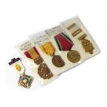 Five assorted military and Masonic medals,