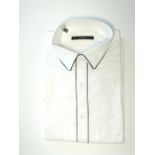 A Gucci shirt, white with black piping d