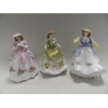 A group of seven Royal Worcester limited edition Sweet Posy Series figurines including 'Sweet