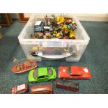 A good quantity of unboxed die cast toys by Matchbox, Corgi, Gana and others (suitable for spares,