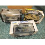 Thirteen boxed military die cast models by manufacturers including Dragon Armour, Edison and Corgi,