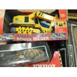 Six large scale battery operated remote control boxed toys, a Military Force Tank 1/32 scale,