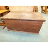 A 19th century workman's painted pine chest