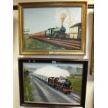 Howard Smith (British 20th century) A pair of railway studies,