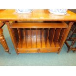 An Edwardian mahogany record or folio cabinet,