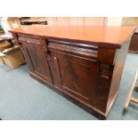 A Victorian mahogany two door chiffonier.