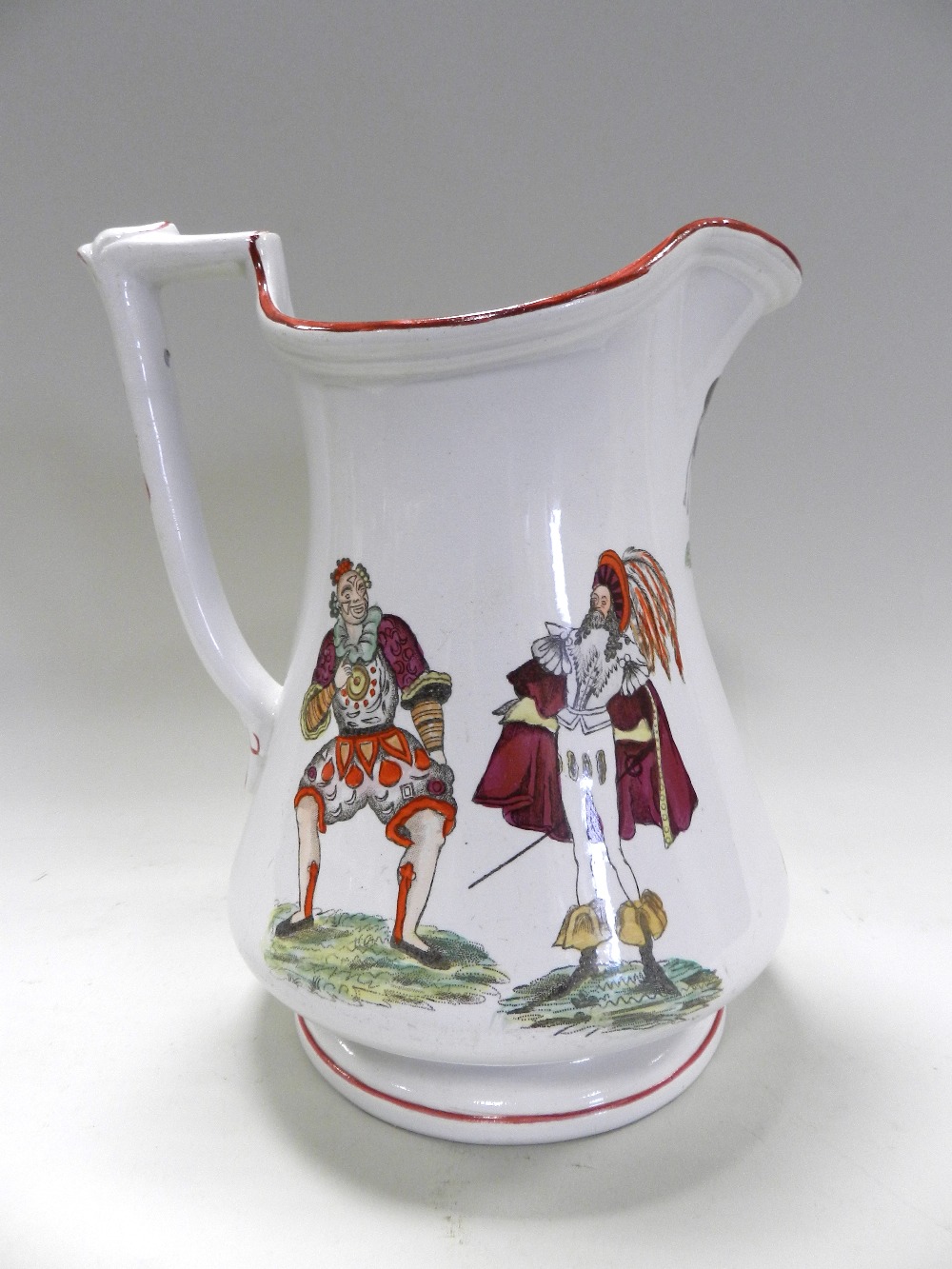 A late 19th Century Staffordshire 'Grimaldi' type puzzle jug,