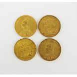 Four Victoria Jubilee head sovereigns, dated 1887, 1889,