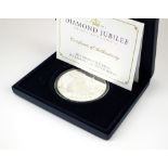 Elizabeth II The Diamond Jubilee 2012 proof 60 diamond 5oz silver medal,