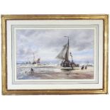 Thomas Bush Hardy (1842-1897) Low tide, Katwijk, signed,