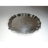 A silver presentation salver, Joseph Gloster Ltd, Birmingham 1931,