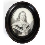 John Faber (The elder) (Dutch, 1650-1721) Portrait miniature of Charles I (1660-1649),