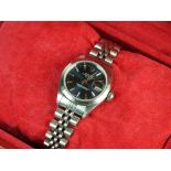 A Lady's stainless steel Rolex Oyster Perpetual Date Superlative Chronometer bracelet wristwatch,